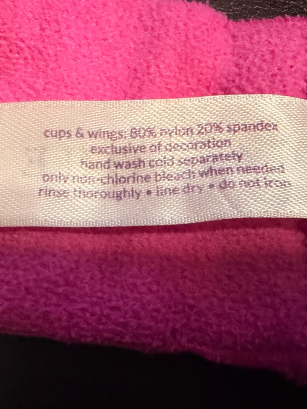 Cacique Hot Pink Patterned Strapless Push-Up Bra - Picture 4 of 5